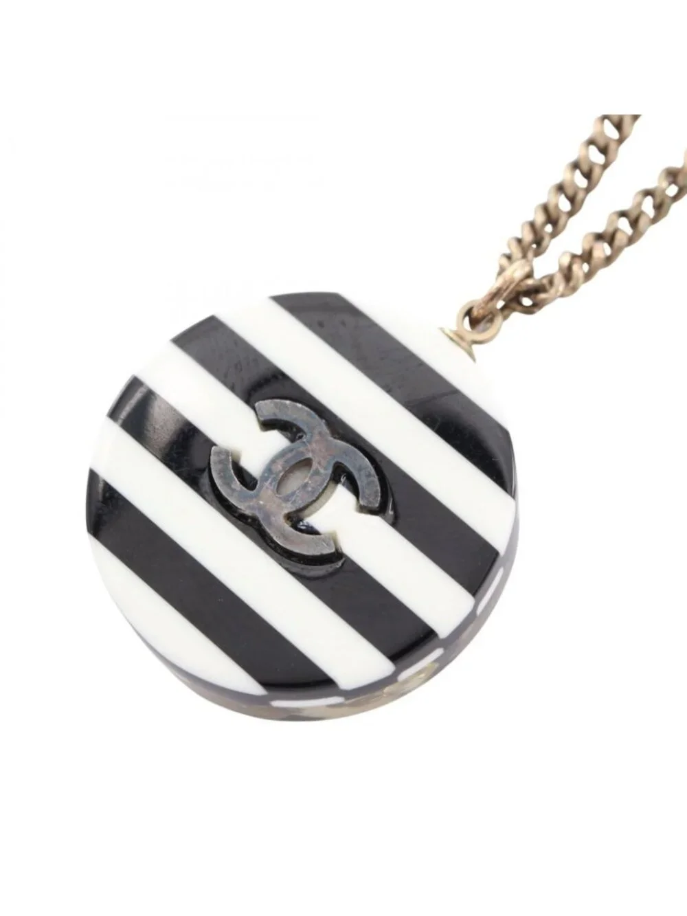 Chanel Necklace CC Logo Icon Border